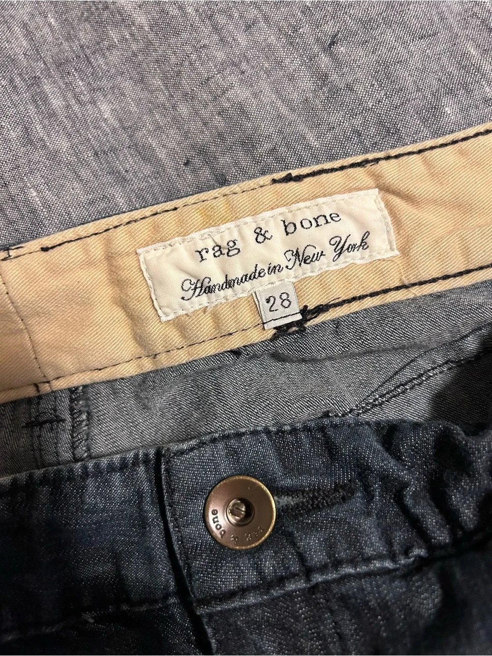rag & bone Dark Blue Trousers - Picture 3 of 6